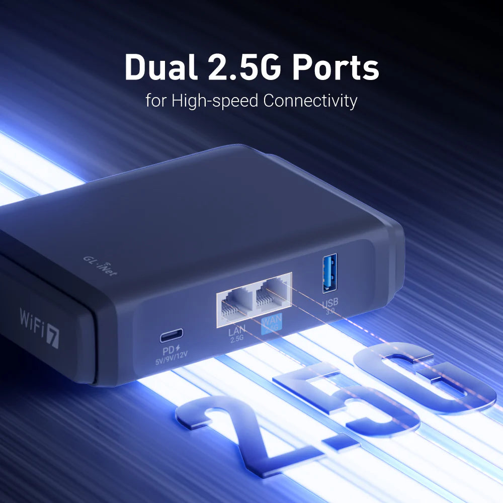 Slate 7 Dual-Band WiFi-7 Travel Router