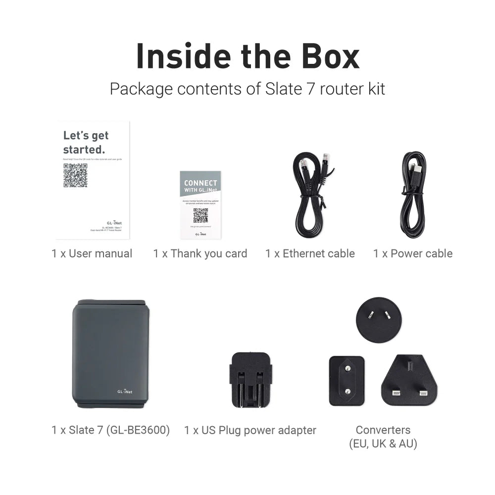 Slate 7 Dual-Band WiFi-7 Travel Router